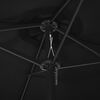 vidaXL Parasol Black Polyester fabric, Aluminum pole and ribs Extra Large