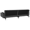 vidaXL Sofa Bed Dark Grey Velvet (100% polyester), wood, metal, foam