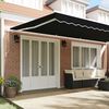 vidaXL Retractable Awning Black 236.22" x 118.11" Polyester and Metal