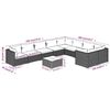 vidaXL Garden Lounge Set Brown PE Rattan Large Modular