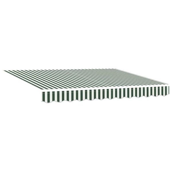 vidaXL Awning Green and white 118.11" x 98.43" Polyester and metal