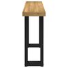 vidaXL Console Table Natural, Black Solid Pine Wood Slim Durable