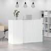 vidaXL Reception Desk White Engineered wood Large Reception Desk