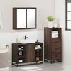 vidaXL Bathroom Furniture Set Brown oak Engineered wood, metal, glass