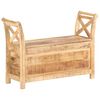 vidaXL Hall Bench Brown Solid Mango Wood 40.6x13.0x28.3 Entryway Bench