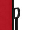 vidaXL Retractable Side Awning Red 100% polyester with PU coating