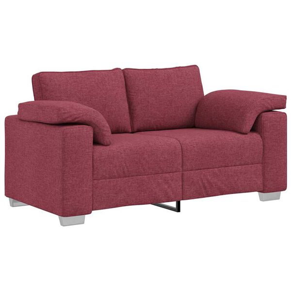 vidaXL Sofa Wine Red 62.99 x 30.31 x 32.28 in Fabric