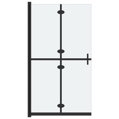 vidaXL Foldable Walk-in Shower Wall Frosted ESG Glass 27.6"x74.8"