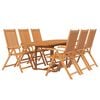 vidaXL Garden Dining Set Natural Wood Tone Solid Acacia wood Large