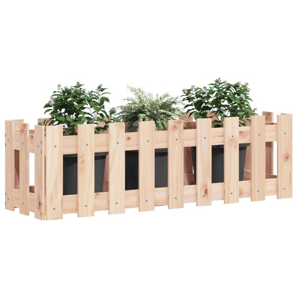 vidaXL Garden Raised Bed Natural Wood Solid Pine Wood