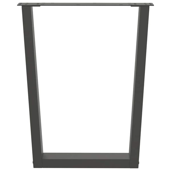 vidaXL Dining Table Leg Anthracite Powder-Coated Steel Adjustable Feet