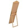 vidaXL Free-standing Mirror Gold Glass, eucalyptus wood, engineered wood