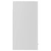 vidaXL Hanging Glass Cabinet High gloss white Engineered wood, glass