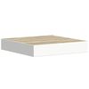 vidaXL Wall Shelf Set of 2 Oak and White Honeycomb MDF, metal Small