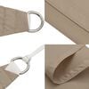 vidaXL Sunshade Sail Oxford Fabric Square 13.1x13.1' Taupe