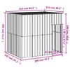 vidaXL Dog House Light grey Galvanized Steel 84.3 x 60.2 x 71.3 in