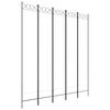vidaXL 5-Panel Room Divider White 78.7"x86.6" Fabric