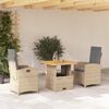 vidaXL Garden Dining Set Beige and Light Grey
