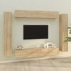 vidaXL TV Cabinet Set Set of 8 Sonoma Oak Engineered wood Multiple sizes