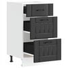 vidaXL Kitchen Base Cabinet Black Engineered Wood Medium Adjustable Feet