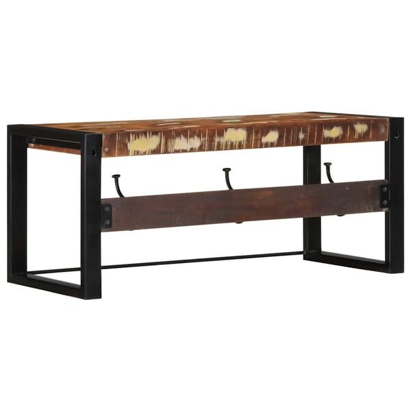 vidaXL Coat Rack Multicolor Solid reclaimed wood and iron Medium