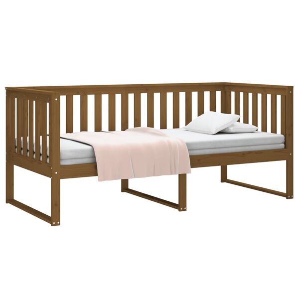 vidaXL Day Bed Honey brown Solid pine wood 39.4x78.7 in