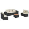 vidaXL Garden Sofa Set Black, Cream
