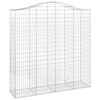 vidaXL Gabion Basket Set of 4 Silver Galvanized Iron