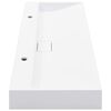 vidaXL Wash Basin 47.2"x18.1"x4.3" Mineral Cast/Marble Cast White
