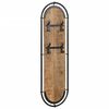 vidaXL Coat Rack Brown and Black Solid Mango Wood, Iron 13.4 in x 43.3 in