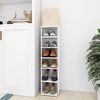 vidaXL Shoe Cabinet White Engineered wood Tall and narrow Shoe Cabinet