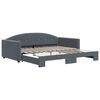 vidaXL Daybed With Trundle Dark Grey