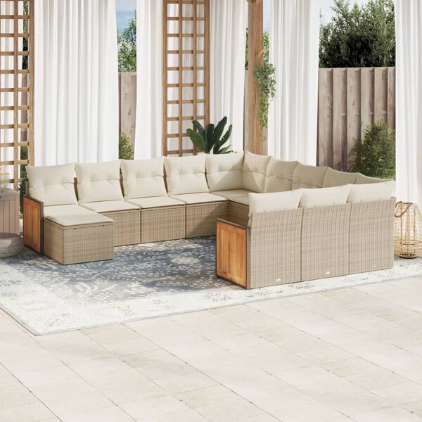 vidaXL Garden Sofa Set Beige
