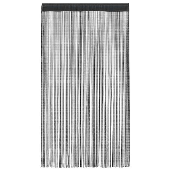vidaXL String Curtains 2 pcs 39.4x98.4" Black