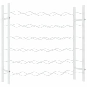 vidaXL Wine Rack for 36 Bottles White Metal