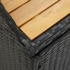 vidaXL Storage Bench Black Poly rattan 47.2 in Storage Bench