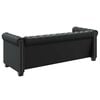 vidaXL Sofa Black Artificial leather, Wood Large Durable Sofa
