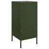 vidaXL Sideboard Set of 2 Olive Green Cold-rolled Steel Medium