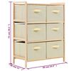 vidaXL Storage Rack Beige Cedar wood and polypropylene Medium