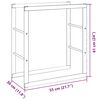 vidaXL Firewood Rack Black 21.7x11.8x24.0" Steel
