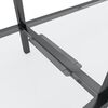 vidaXL Console Table Transparent, Black Tempered Glass, Powder-Coated Steel