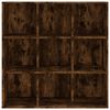 vidaXL Book Cabinet Smoked Oak Engineered wood Medium Book Cabinet