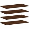 vidaXL Wall Shelf Set of 4 Brown oak Engineered wood 23.6 x 11.8 in