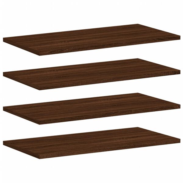 vidaXL Wall Shelf Set of 4 Brown oak Engineered wood 23.6 x 11.8 in