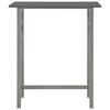 vidaXL Bar Set Anthracite and Grey Wood and Steel Medium Footrest