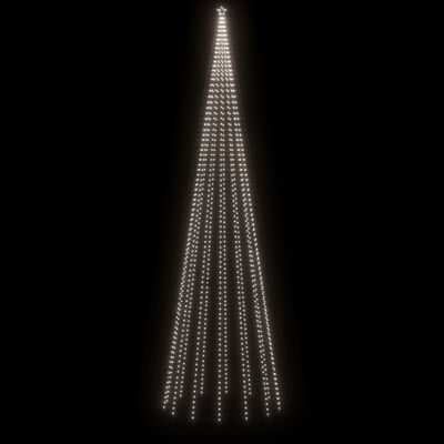 vidaXL Christmas Tree with Spike Cold White 1134 LEDs 26 ft