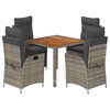 vidaXL Garden Dining Set Grey