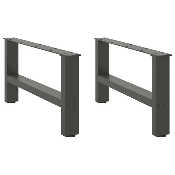 vidaXL Coffee Table Leg Set of 2 Anthracite Powder-coated Steel