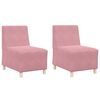 vidaXL Modular Sofa Unit Armless 2 pcs Pink 55 x 74 x 82 cm Velvet