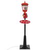 vidaXL Christmas Street Lamp Black, Red ABS, PVC 70.9 in tall